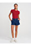 31673 100% Cotton V-Neck T-Shirt-Red - 4