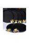BLACK COLOR ROUND 6-PIECE BUTTERFLY SERVICE AND PRESENTATION TRAY LUXURY - 3