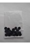 Black Color 1.8 cm Diameter Polyester Button 25 Pieces. - 3