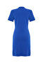 Women's Blue Polo Collar Short Sleeve Mini Dress - 2