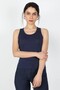 Navy Blue Single Jersey Women's Tank Top - 3 Pieces