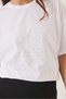 Women's White Sequin Detailed Crew Neck Short Sleeve T-Shirt 3028 60283149 - 6