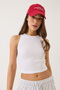 Women's White Ribbed Halter Neck Camisole Basic Crop Top Undershirt 60602045 - 4