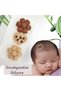 Newborn Baby Hairpin Handmade Leopard Pattern, Daisy 3-Piece Clip Hairless Baby Hairpin Baby Gift