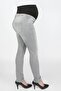 Gray 5 Pocket Maternity Trousers - 2