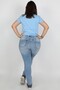 Light Blue Plus Size Women's Jeans - 2