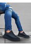 Tugerdi Black Parachute Fabric Black Detail High Light Sole Style Men's Sports Shoes Tge 230951 - 2