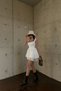 Women's White Strappy Lace Detail Dress 1041-2293 - 5