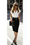 Double Breasted Collar Short Sleeve Women's Crepe Dress - Without Belt - 3