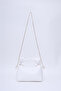 White Shk24 Soft Leather Knot Detailed Chain Strap Hand and Shoulder Bag L:14 W:22 W:8 Cm - 4
