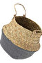 Foldable Wicker Basket Flower Pot Natural-Anthracite - 2