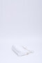White Shk24 Soft Leather Knot Detailed Chain Strap Hand and Shoulder Bag L:14 W:22 W:8 Cm - 7