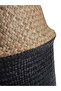 Foldable Wicker Basket Flower Pot Natural-Anthracite - 4