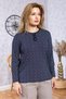 Women's New Model High Quality Round Neck Placket Middle Age Mother Combed Cotton Blouse 6545 - 4