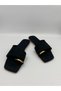 Moscow Women's Suede Flat Flip Flops – Comfortable Daily Summer Slippers with Gold Accessories - 3