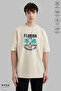 Unisex Crew Neck Florida Printed Cotton Oversize Short Sleeve T-Shirt - 4