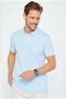 Men's 5-Pack Burgundy-Grey-Blue-Khaki-Grass Green Slim Fit Cotton Plain Pique Polo Neck T-Shirt - 4
