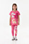 Girl's Suit with Floral Printed Tights