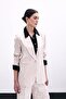 Zebra Patterned Jacket - Powder - 4
