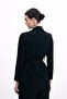 Jacquard Jacket with Ties - Black - 7