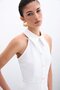 Snap Fastener Short Dress - Ecru - 6