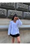 Women's White Handcrafted Stone Double Breasted Shirt 29053
