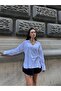 Women's White Handcrafted Stone Double Breasted Shirt 29053 - 3