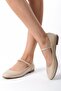 '' Nükhet'' Ballerina Round Toe Closed Helmet Flat Sole Orthopedic New Season - 6