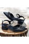 Stone Detailed Pointed Toe Short Heel Daily Evening Dress Shoes - 2