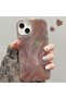 Desert Titanium Color Feather Patterned Side Silicone Shockproof Phone Case for iPhone 13 - 14 - 3