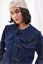 Baby Collar Denim Jacket - Dark Denim - 7
