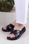 Elis 1005 Comfortable Cross Banded Orthopedic Women's Slippers - 3