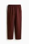 Linen-blend drawstring trousers