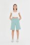 Women's Green Cotton Capri 7003-Y - 3