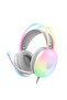 سماعة رأس X25 Gradient RGB Light، سماعة رأس للألعاب لأجهزة PS4/PS5/XBox One/Series/Switch/PC، رمادية