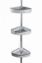 3-Shelf Venta Stainless Aluminum Bathroom Corner Shelf - White (No Assembly Required.) - 5