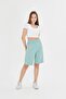 Women's Green Cotton Capri 7003-Y - 7