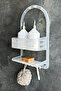 Ceres Plastic Bathroom Shower Shelf - Transparent - 5