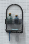 Ceres Plastic Bathroom Shower Shelf - Transparent Black