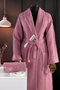 10-Piece Women's and Men's Bathrobe Set | 100% Cotton | Includes Head Towel, Washcloth, Soap, and Comb - Bridal Family Set - 4