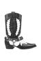 Women's Cowboy Boots Black White