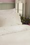 Nellie Embroidered 100% Cotton Double Duvet Cover Set White - 5
