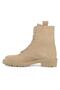 Suede Beige Leather Women's Army Boots - 5