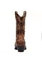 Brown Leather Women's Cowboy Boots (Buz) - 3