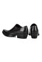 Men's Black Leather Laceless Cowboy Shoes - 4