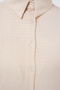 Women's Knitted Hijab Bottom Top Set 6711 - Cream - 4