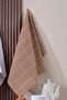 6-Piece Kitchen Towel Set & German Napkin 50X70 cm 100% Cotton and Washed Large Checkered Brown - 4