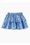 Girls' Blue Floral Print Skirt - 2