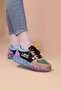 Astra Stone Patterned Transparent Sole Colored Women's Sneaker - 4