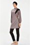 Lycra Full Covered Hijab Swimsuit Rozamay Area 9238 Mink - 3